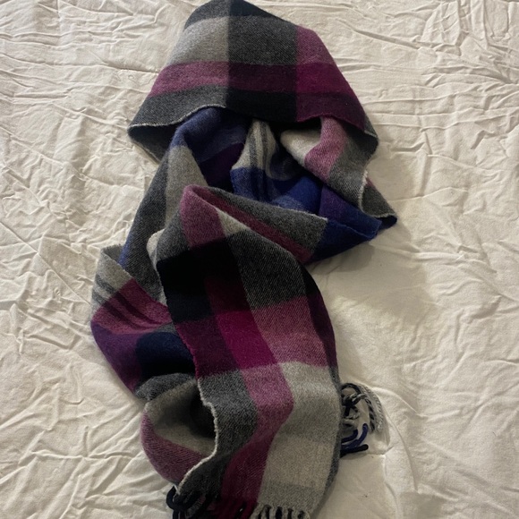 Nordstrom Accessories - Nordstrom Cashmere Scarf in Purple, Gray, Blue and Black Scarf